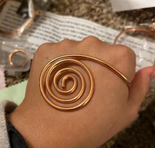 Bakır Spiral Cuff Bileklik