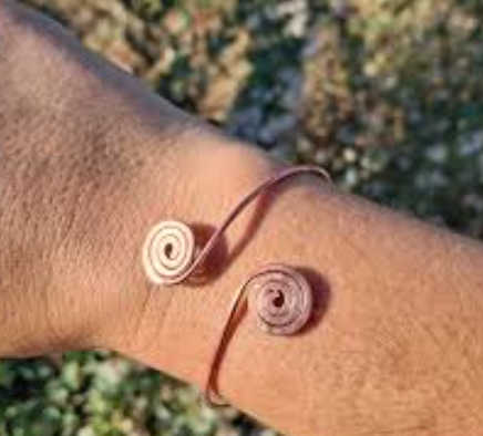 Bakır Spiral Enerji Bilekliği